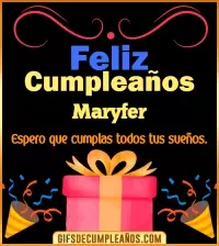 Mensaje de cumpleaños Maryfer